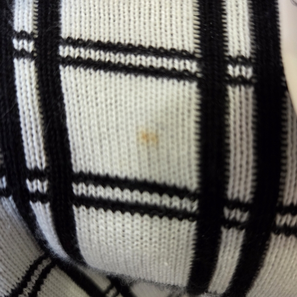 Jones New York Black and White Plaid Cardigan with Blue Trim Size 1X - Picture 5 of 7